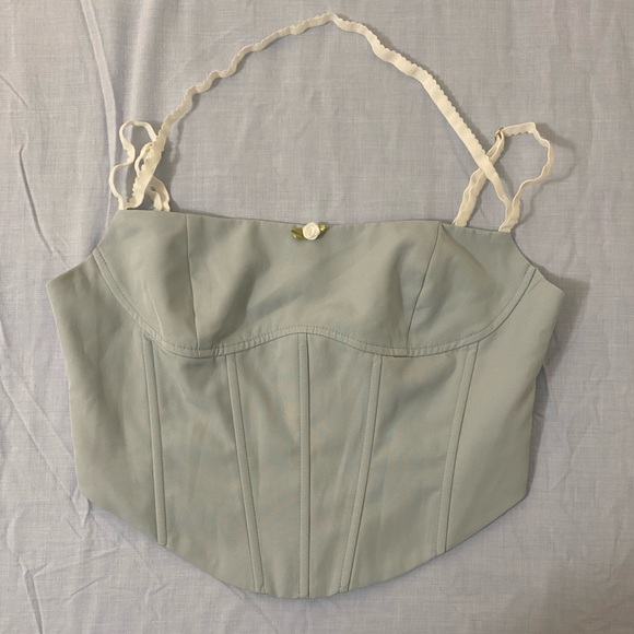 Light Blue corset top - Picture 1 of 3
